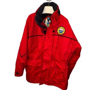Travel Dynamics Internation Antarctica red heavy duty south pole jacket M unisex